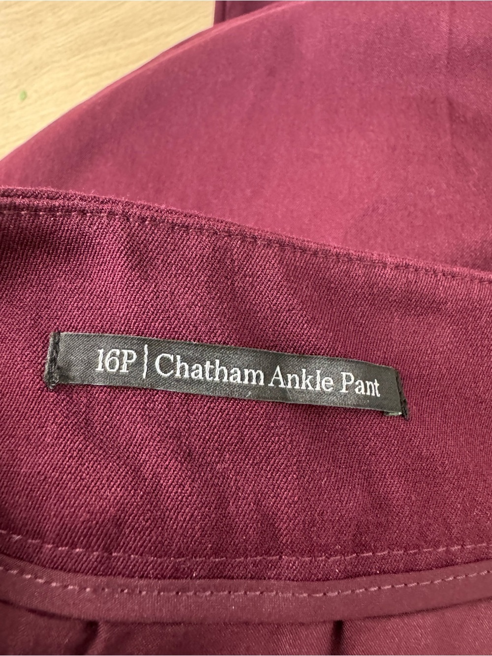 Talbots Chatham Ankle Pants Rich Burgundy NEW Women’s Size 16P - Picture 8 of 10
